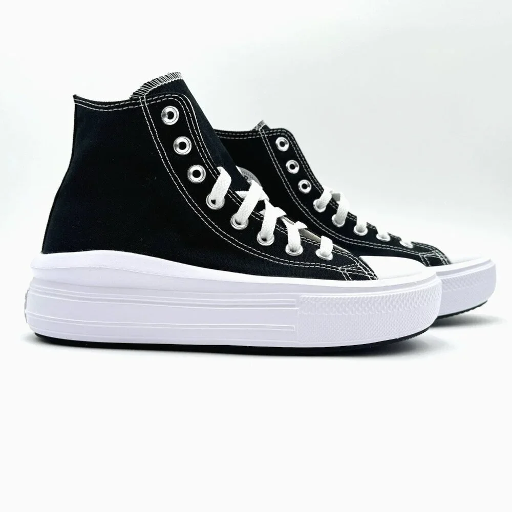 Converse Chuck Taylor All Star Move Platform Hi Women's 9 Sneakers Black/White - Picture 4 of 11